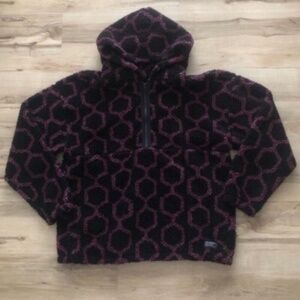 Levi's Black and Purple Patterned Jacket Sherpa Sweater